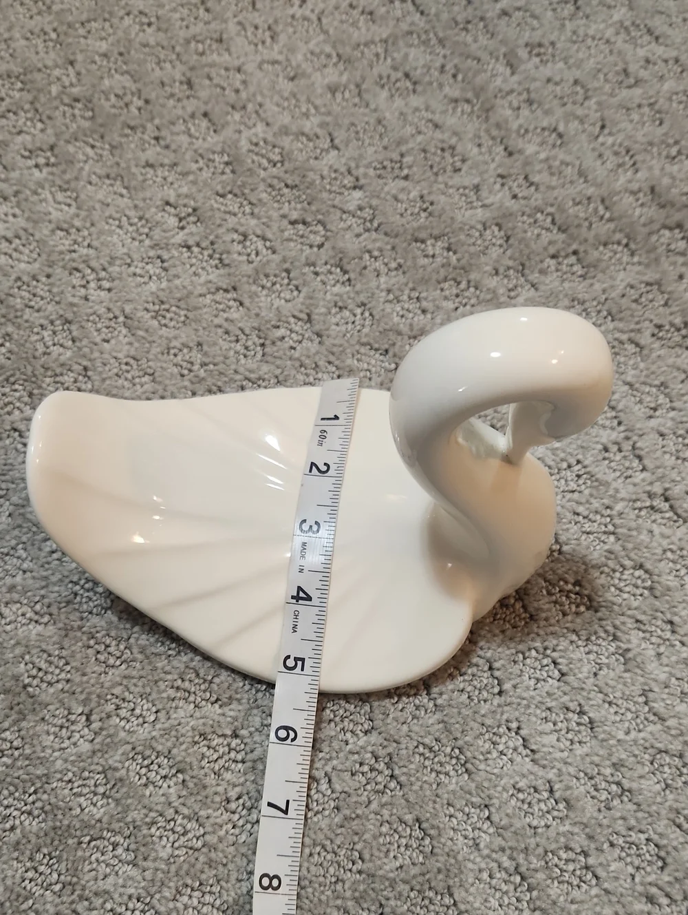 Vintage Andre Richard Ceramic Vanity Swan Hand Towel Holder Cream Color